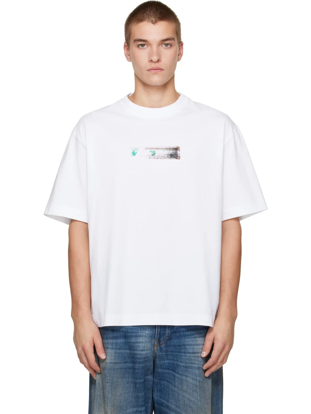 White Inked Narciso Skate S/S T-shirt - 1