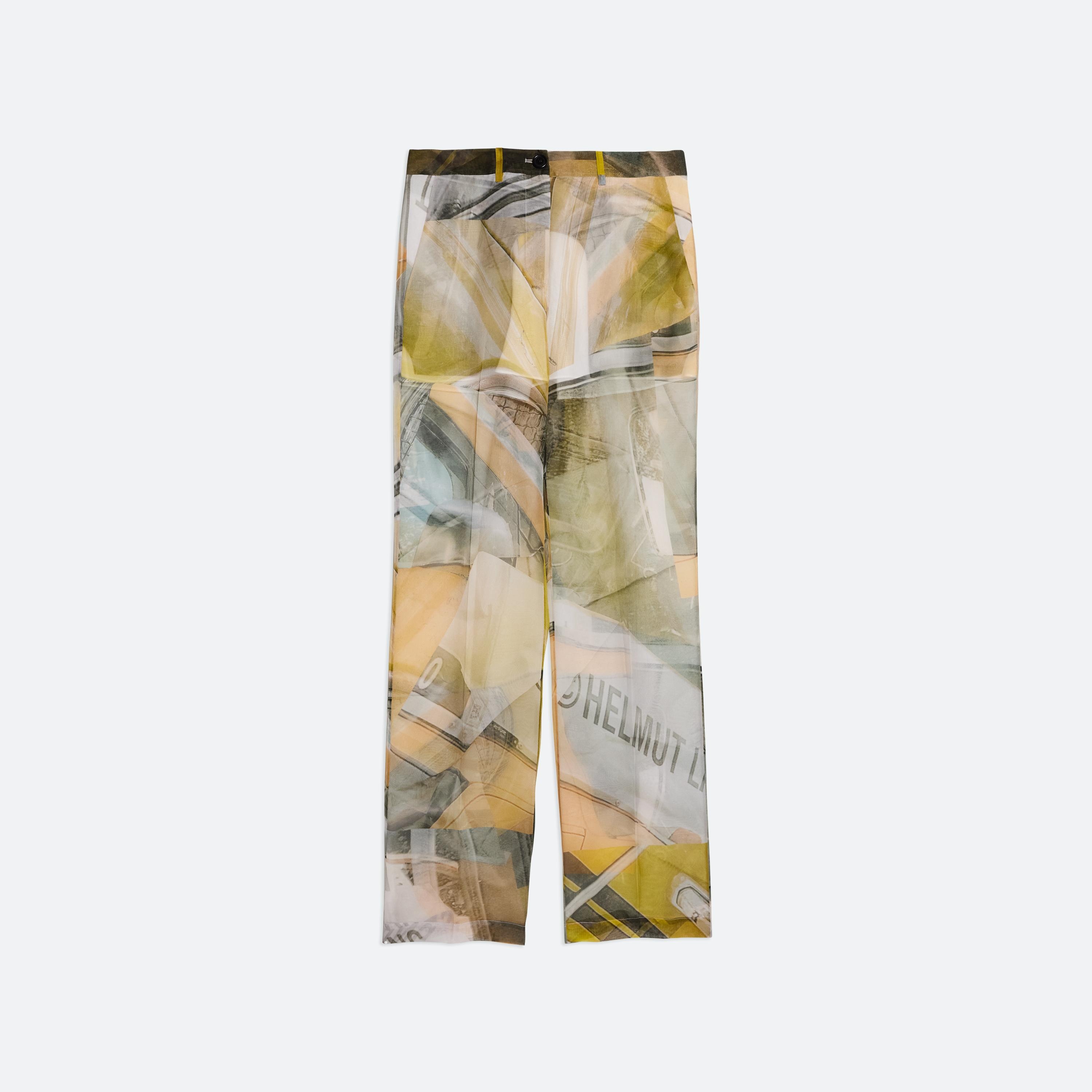 PRINTED SILK CAR TROUSER - 1