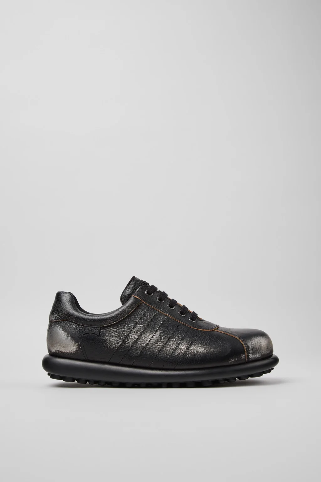 Pelotas Black and Gray Vegetable-Tanned Leather Shoes for Men. - 1