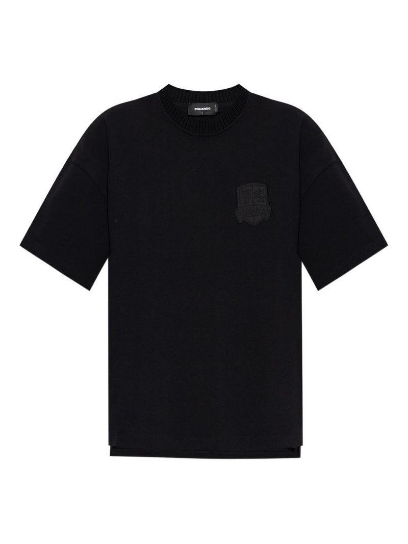 embroidered-badge 면 T 셔츠 1