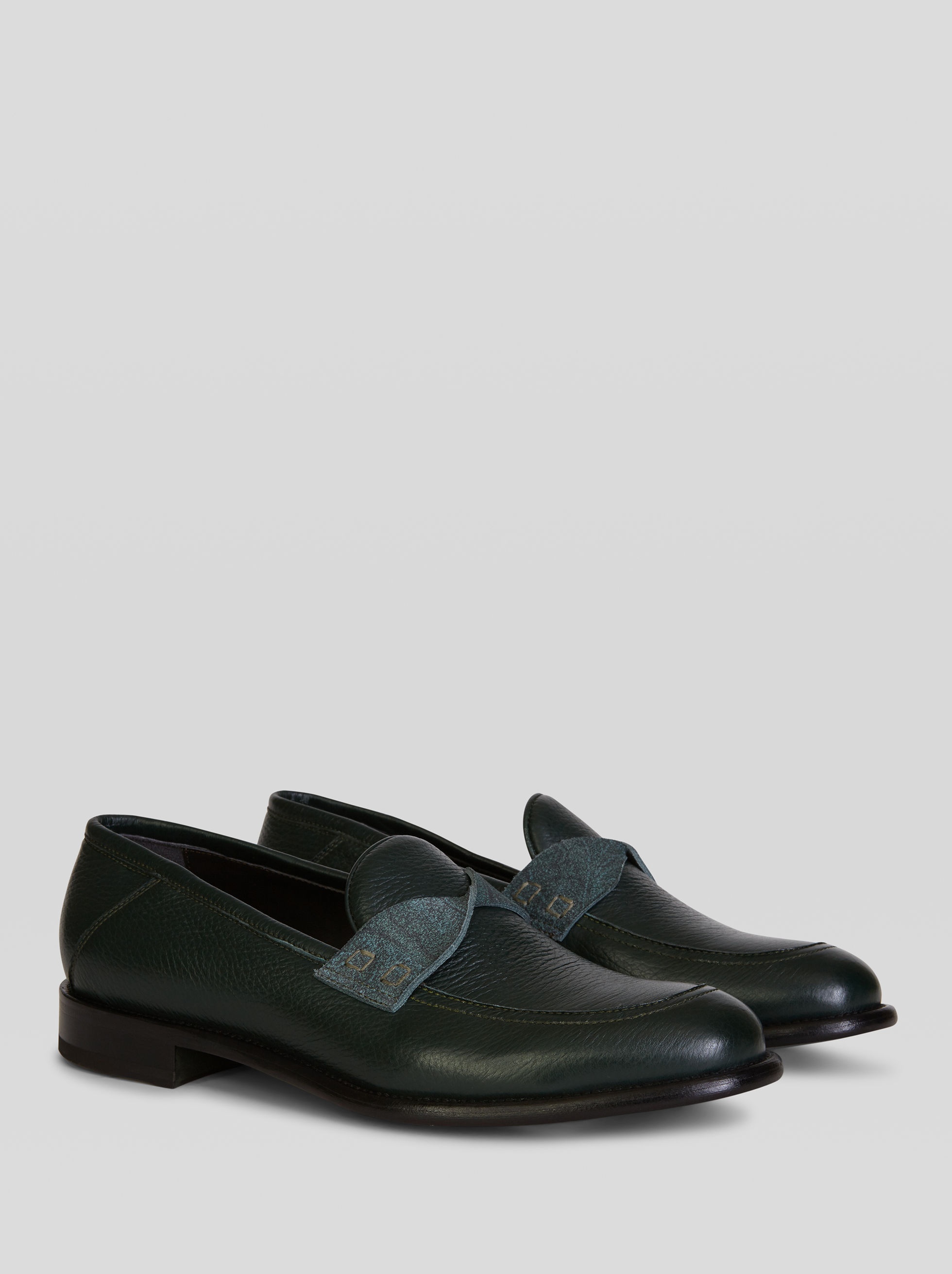 LEATHER MOCCASINS WITH PAISLEY DETAILS - 3
