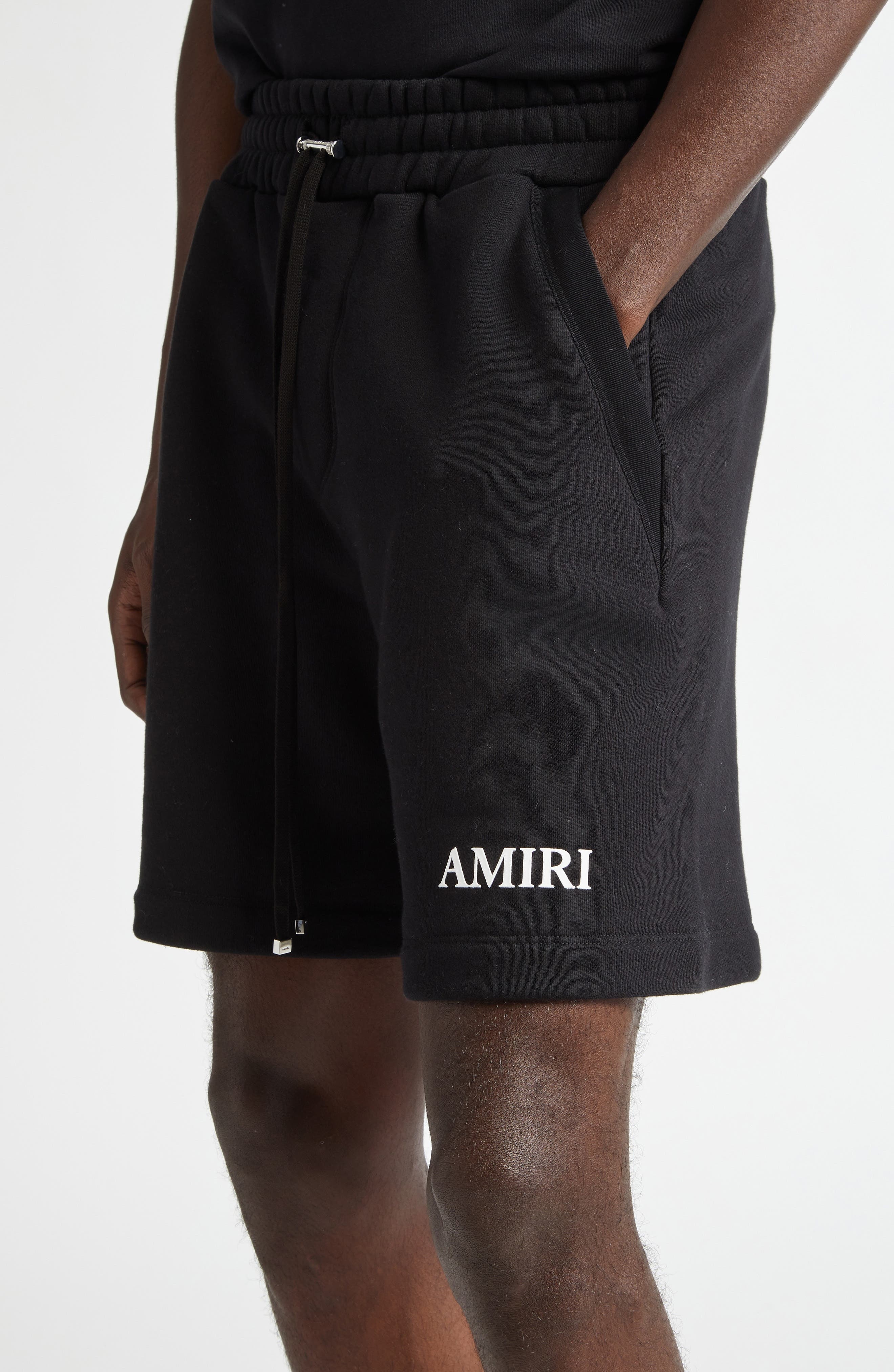 AMIRI Core Logo Cotton Knit Shorts in Black at Nordstrom - 5
