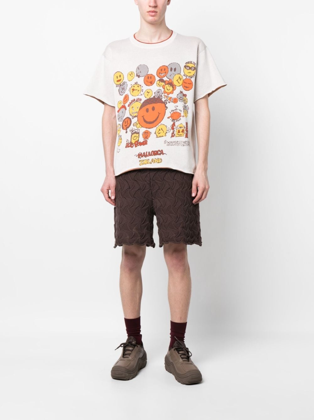Smiley-print cotton T-shirt - 2
