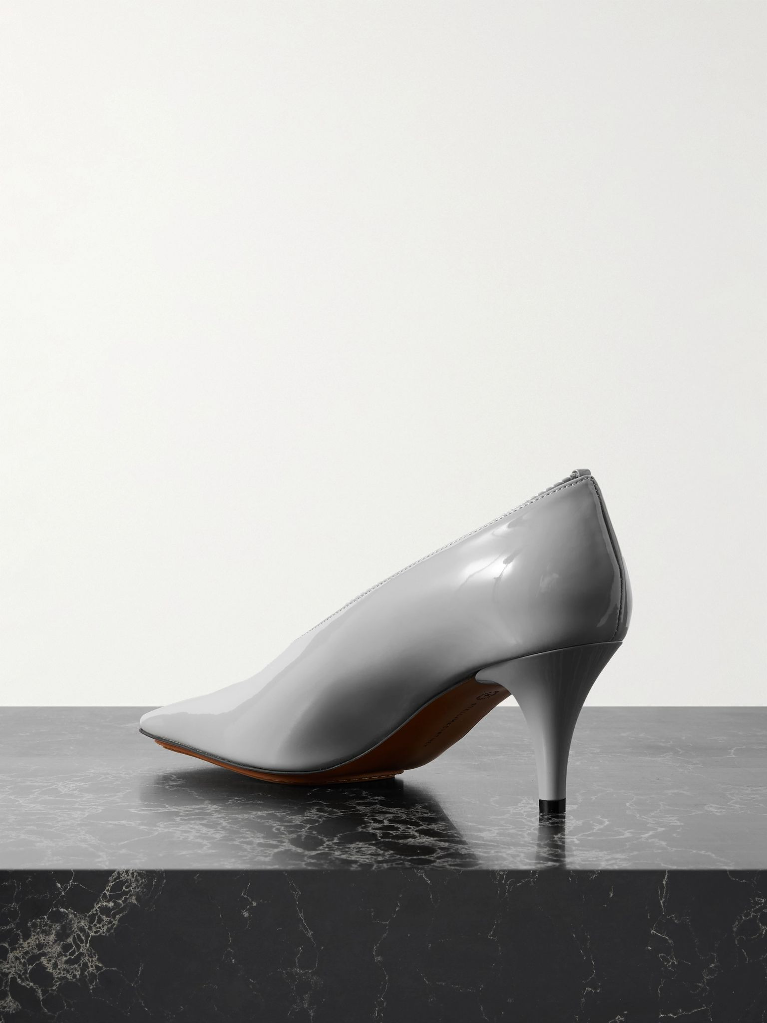 Glossed pumps Light gray - 3