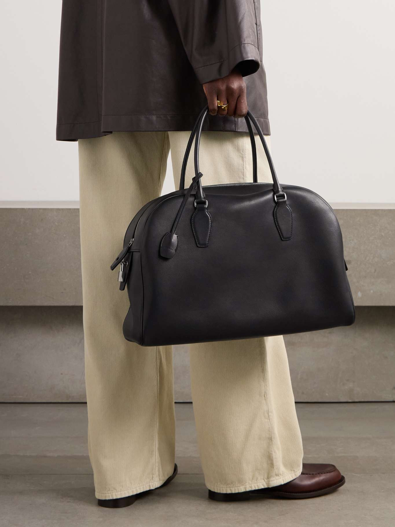 India 15.75 leather shoulder bag Black - 2