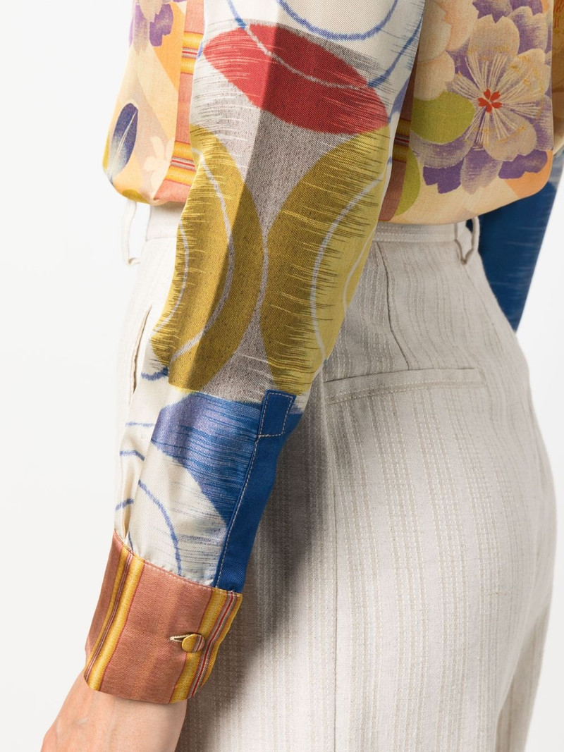 floral-print silk shirt 5