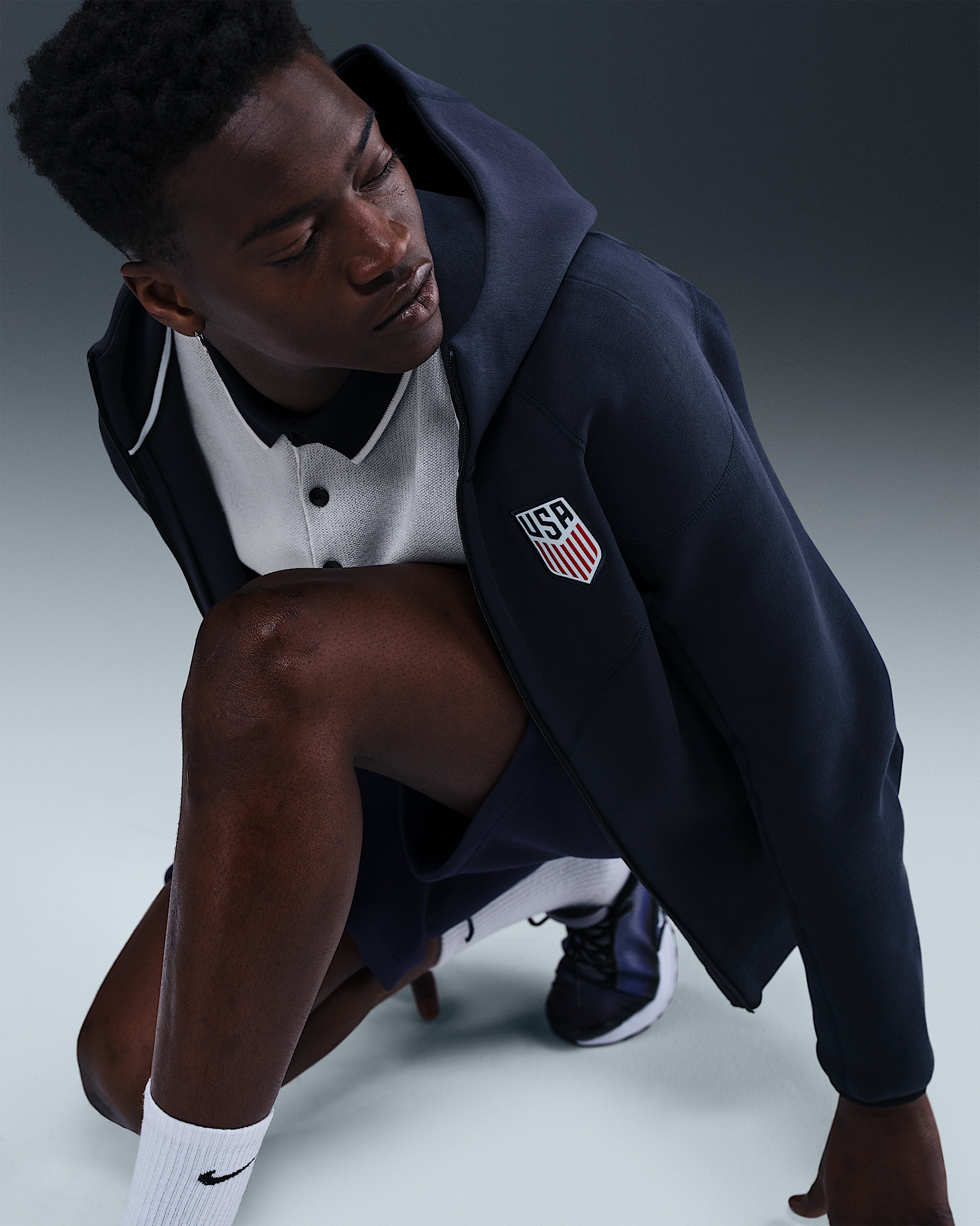 USMNT Tech Windrunner Men's Nike Soccer Fleece Full-Zip Hoodie - 3