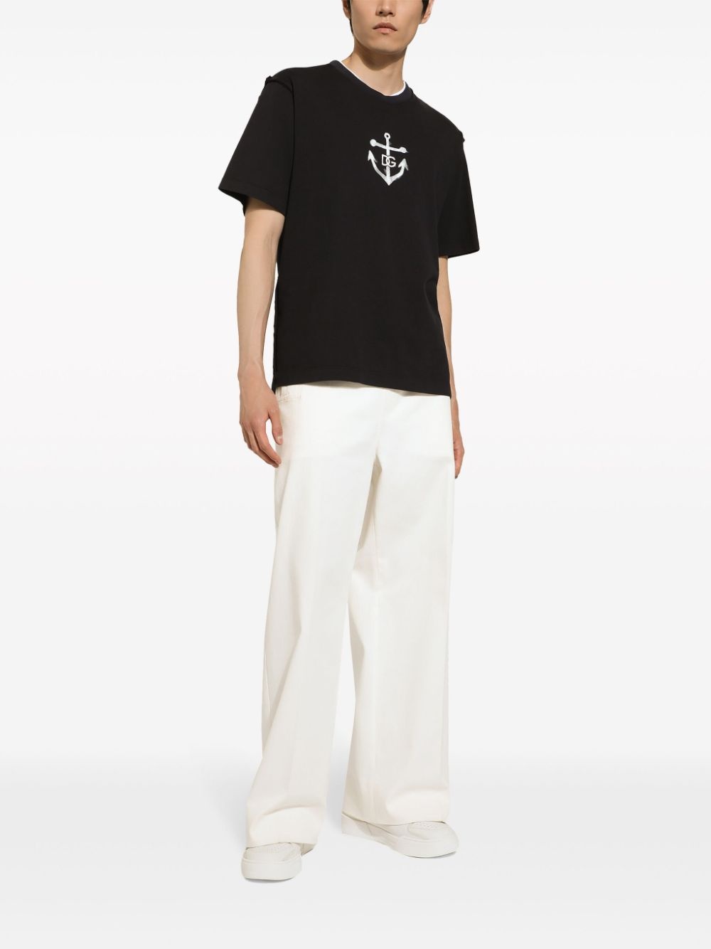 Marina-print cotton T-shirt - 3