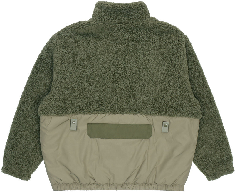 adidas Men's adidas originals Adv Sherpa Outdoor logo Sports Splicing Stand Collar Jacket Green HC0365 outlook