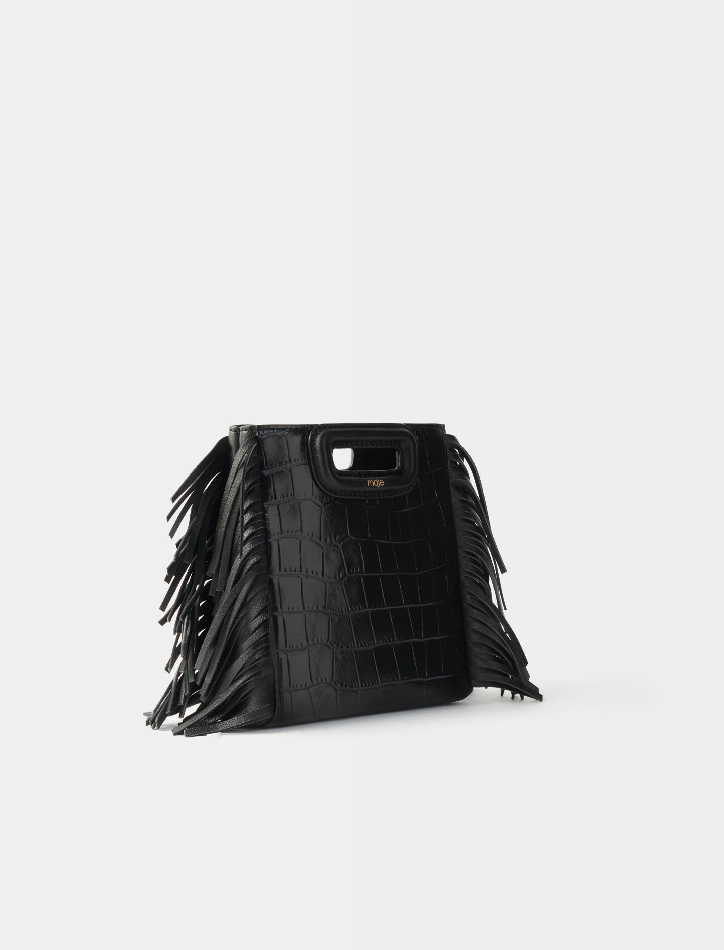 Mini embossed-leather M bag with chain - 2