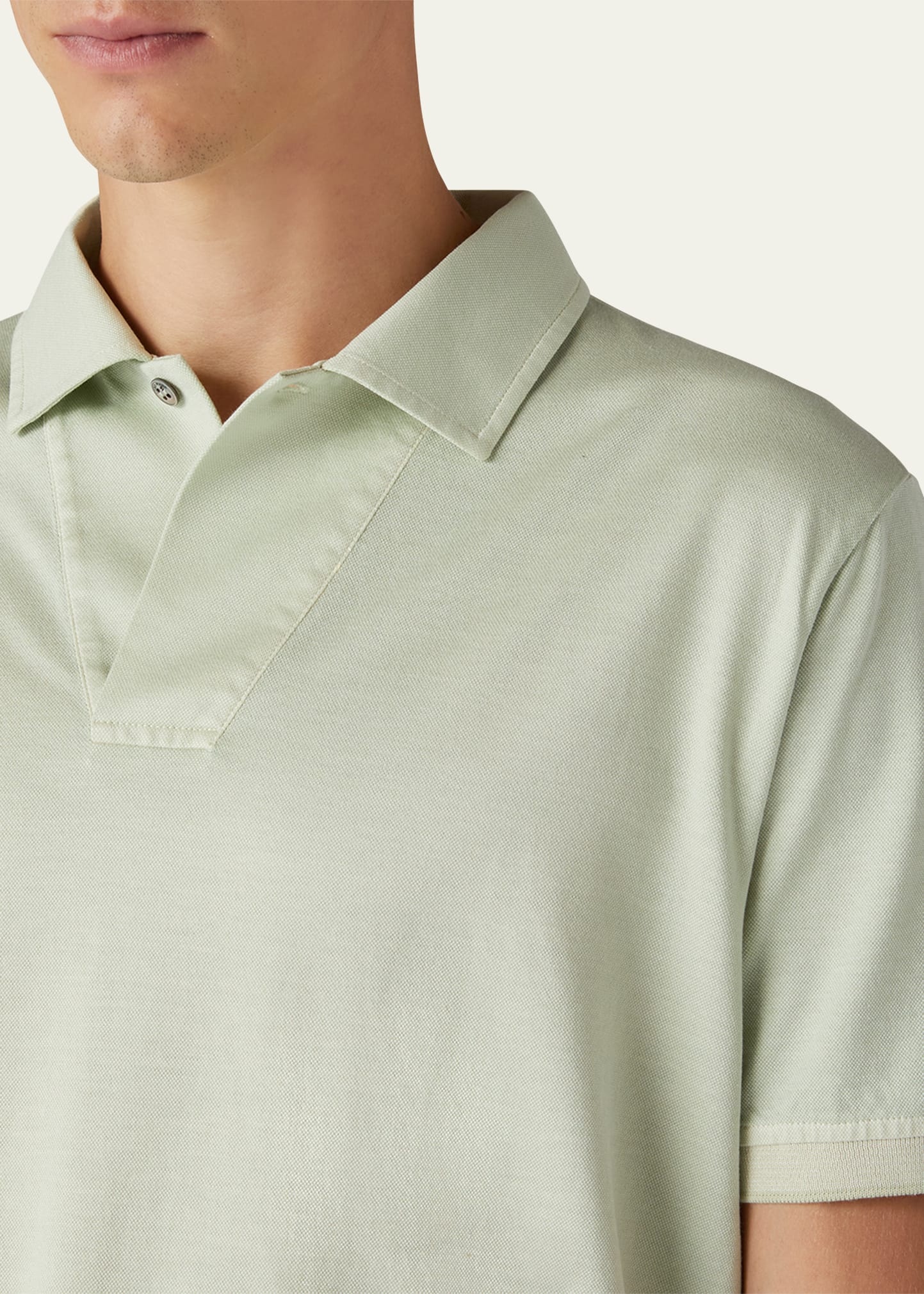 Men's Cotton-Silk Polo Shirt - 5