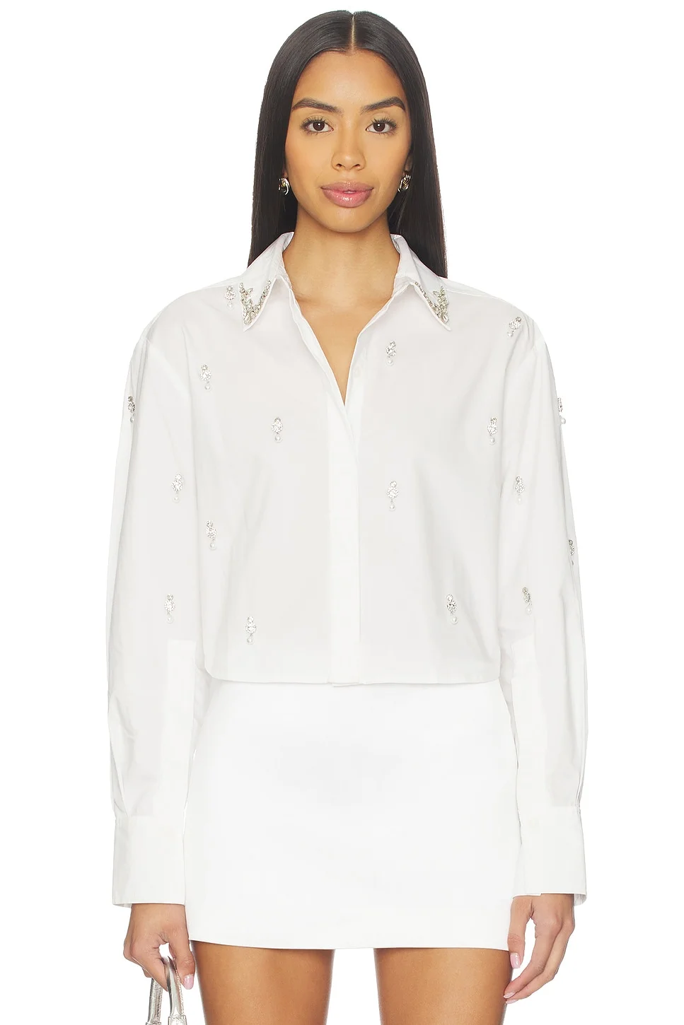 Renata Embellished Button Down Shirt - 1