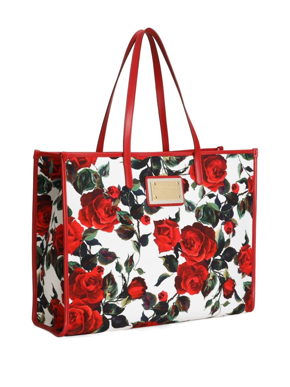 large rose-print shoulder bag - 4