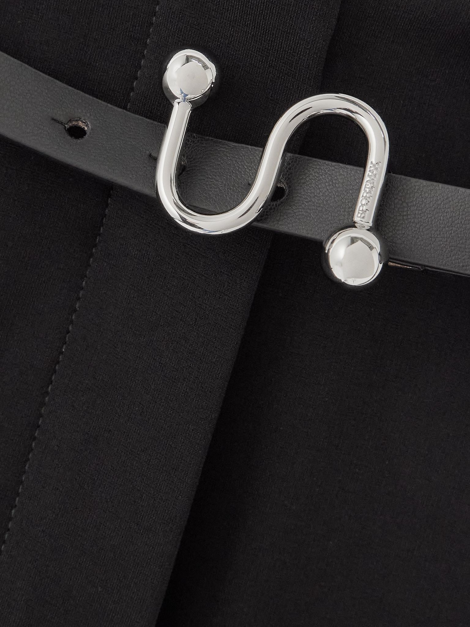 Texas belted stretch-jersey flared pants Black - 4