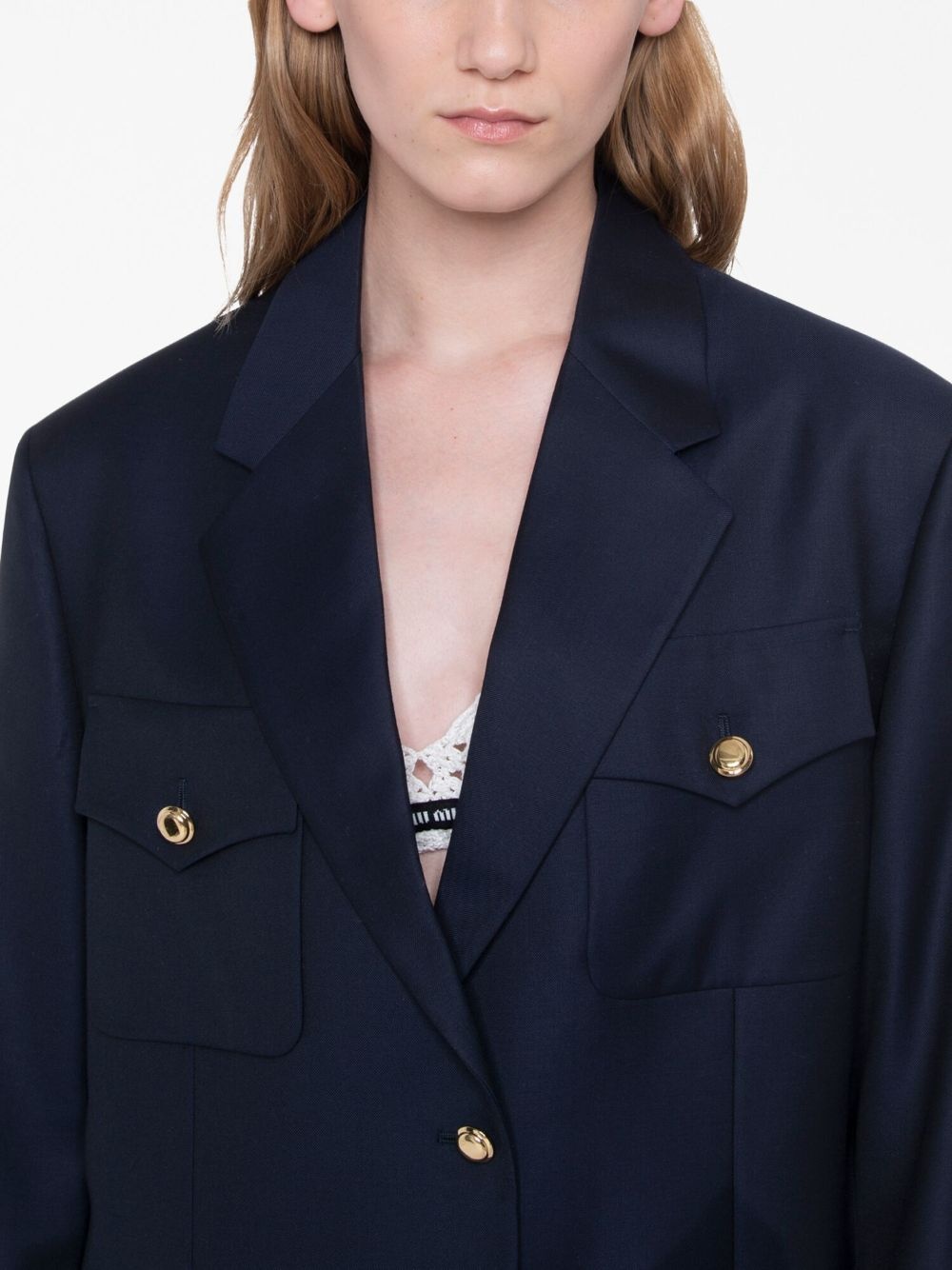 single-breasted blazer - 5