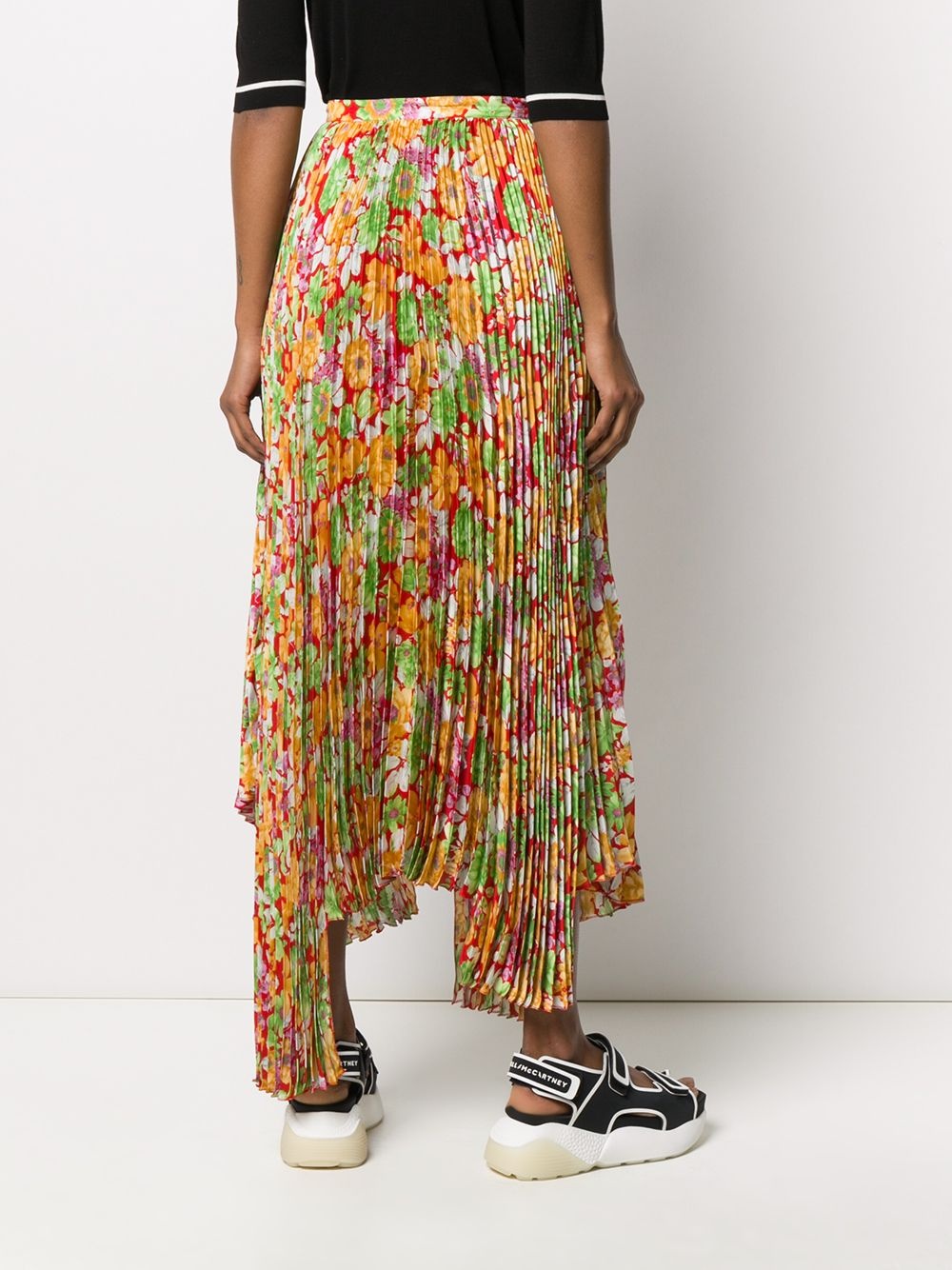 asymmetric pleated skirt - 4