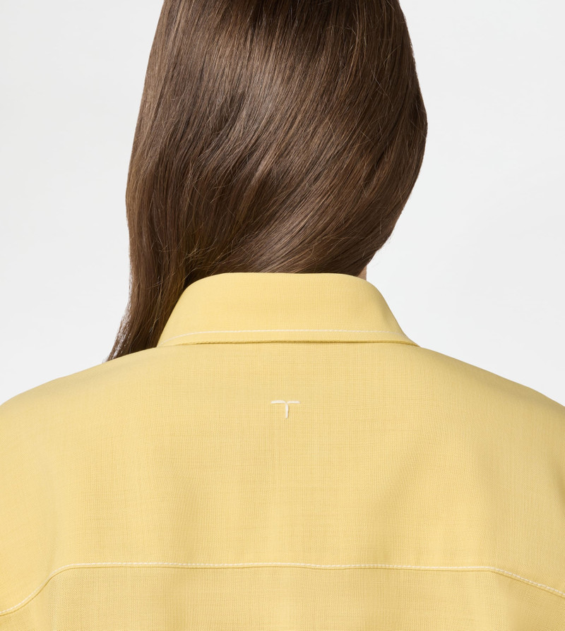 CROPPED SHIRT IN WOOL - YELLOW 5