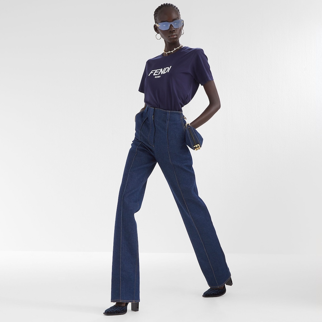 Blue cotton T-shirt - 4