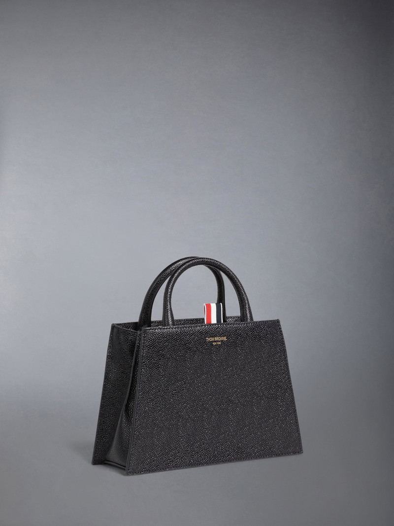 Thom Browne PEBBLE GRAIN SHOULDER STRAP MINI TRAPEZE TOTE outlook