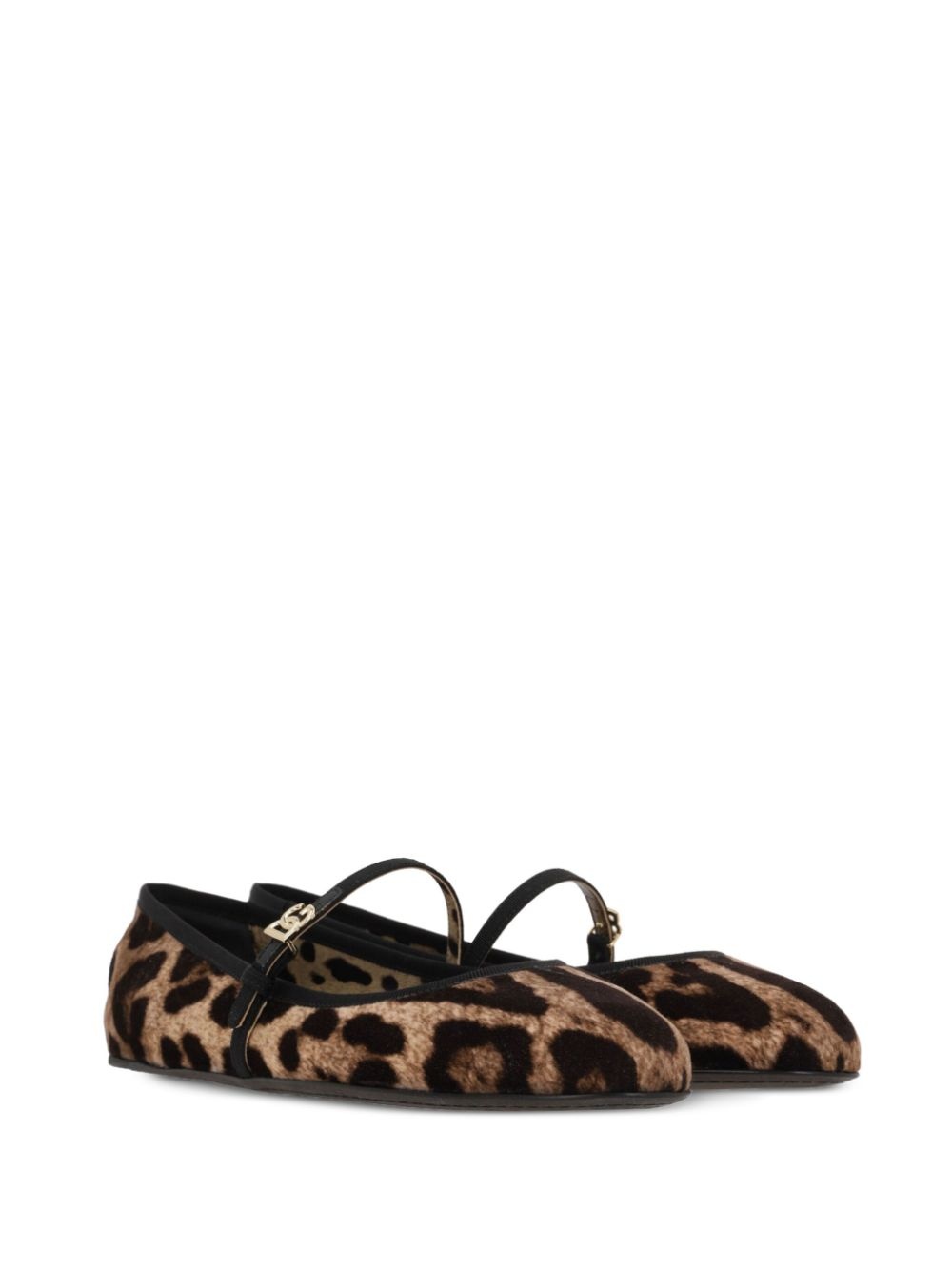 logo-buckle ballerinas - 2