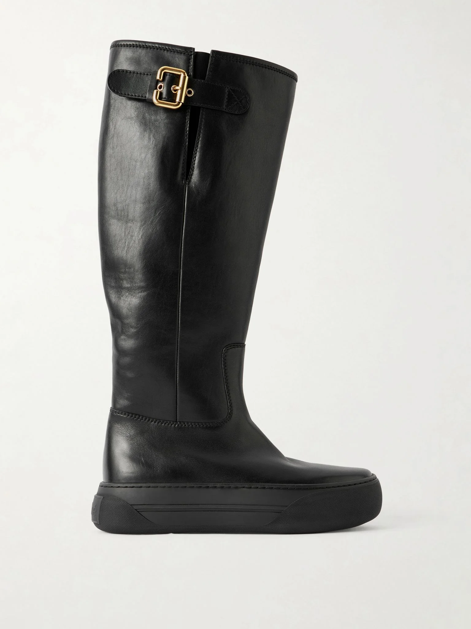 Delia leather knee boots Black - 1