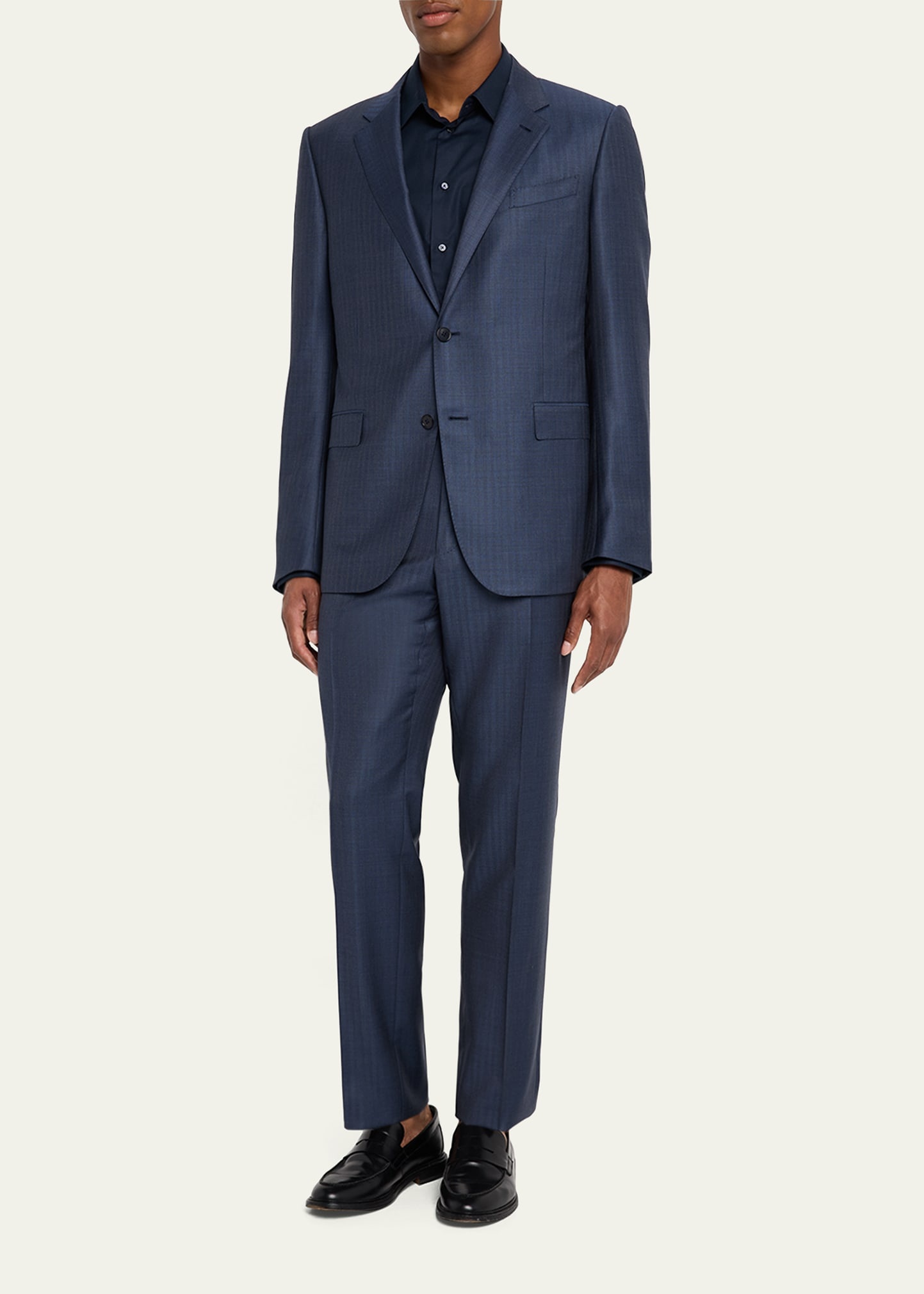 Men's Wool Pinstripe Suit - 2