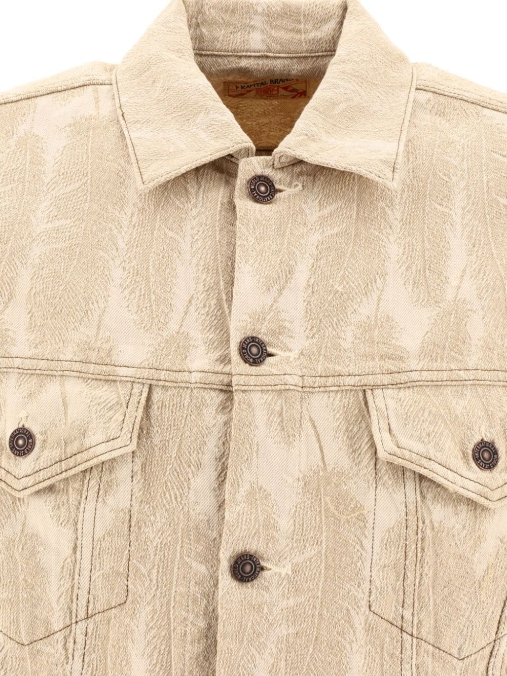 Magpie distressed denim-jacquard jacket - 3