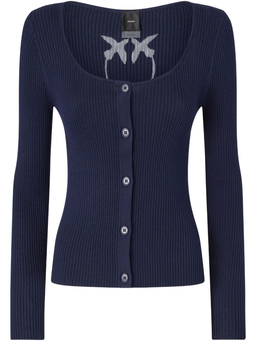 ribbed cardigan - 1