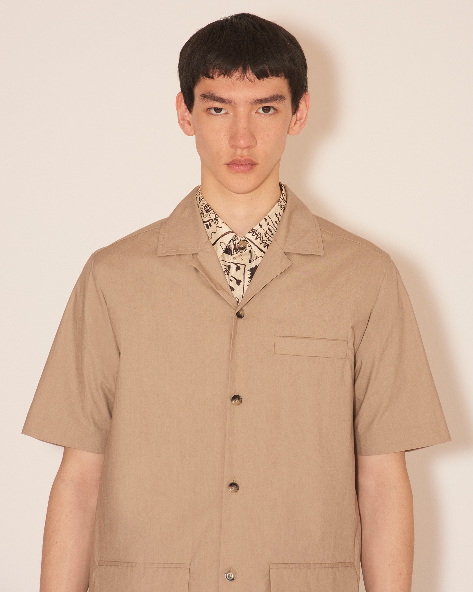 MAXIM - Short-sleeve shirt - Stone - 5