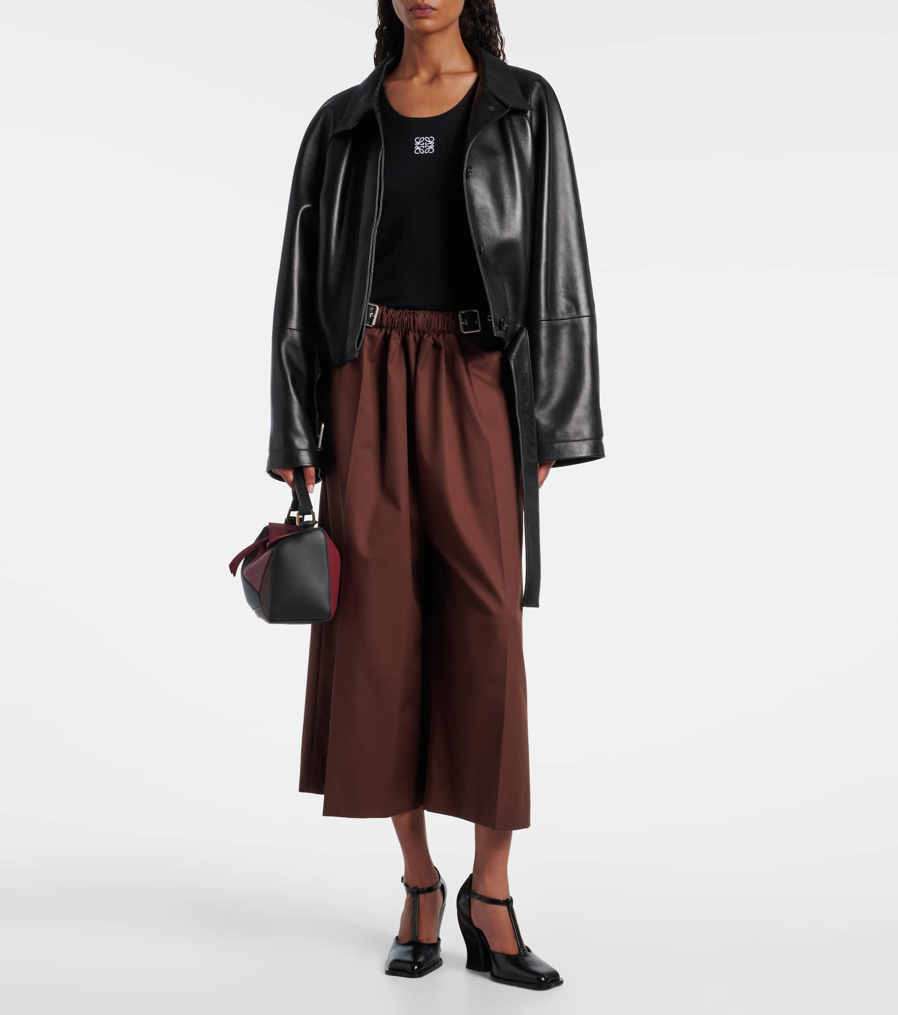 High-rise cotton and silk culottes - 2