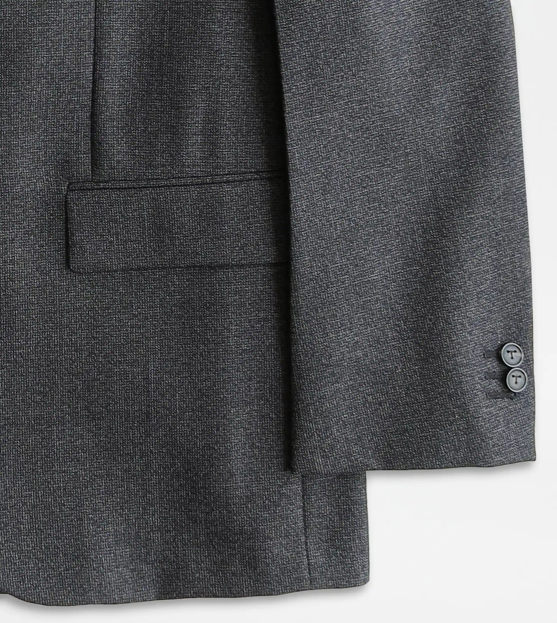BLAZER IN WOOL - BLACK, GREY - 8