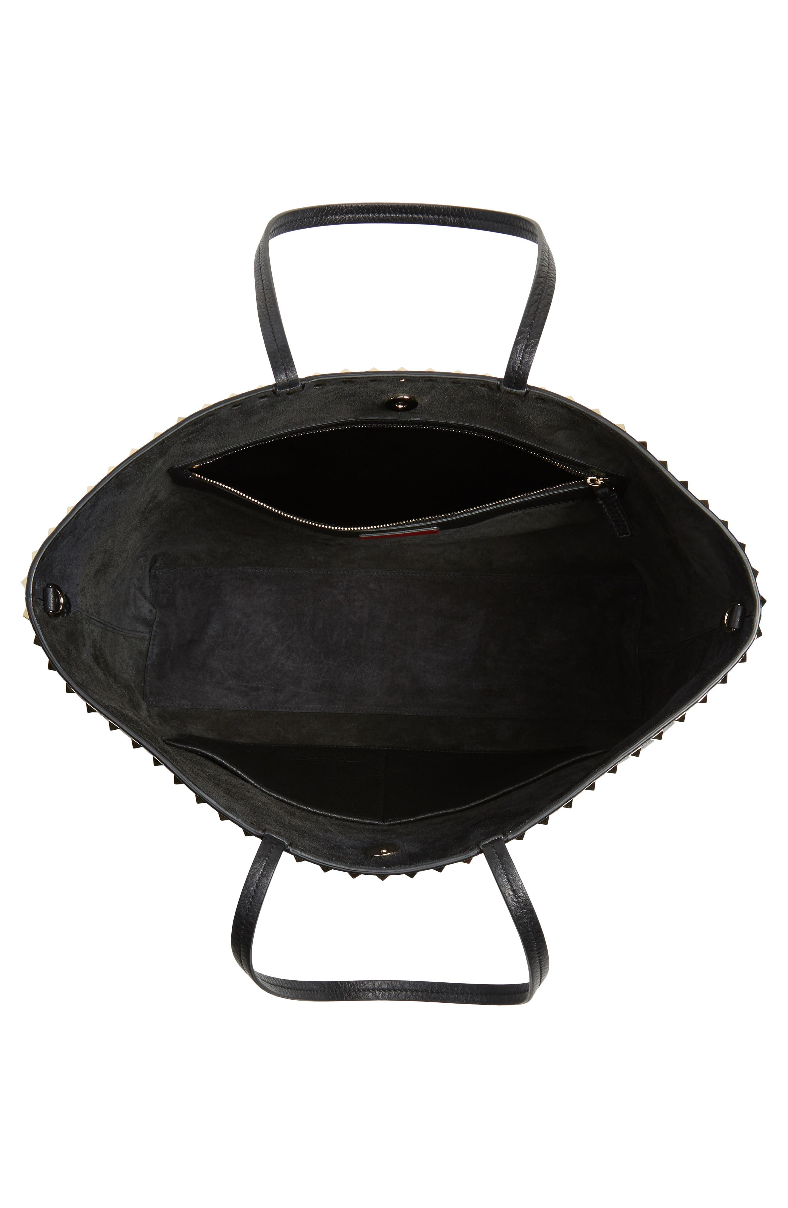 Valentino Garavani Rockstud Leather Tote in Black Rockstud at Nordstrom - 4