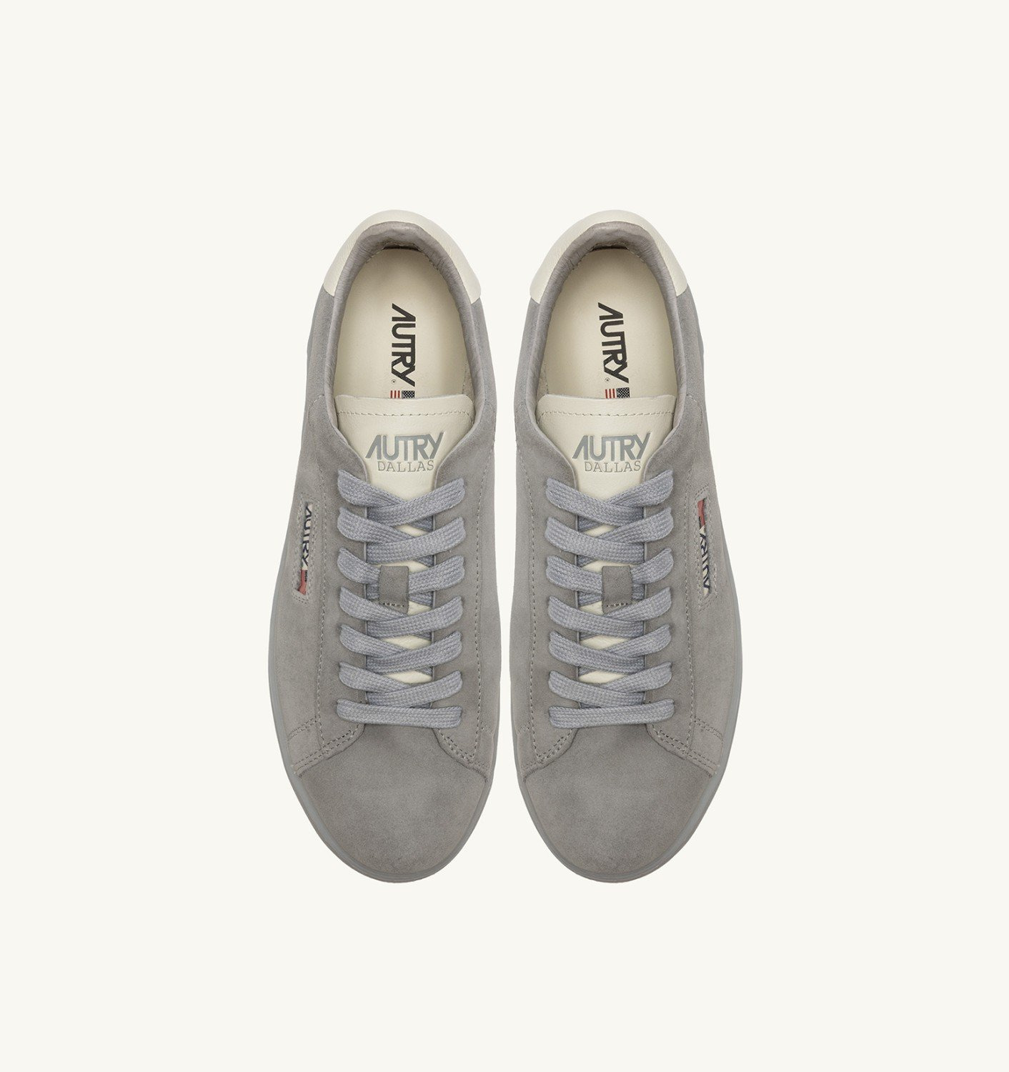 DALLAS LOW SNEAKERS IN MARSHMALLOW AND IRIS SUEDE - 7