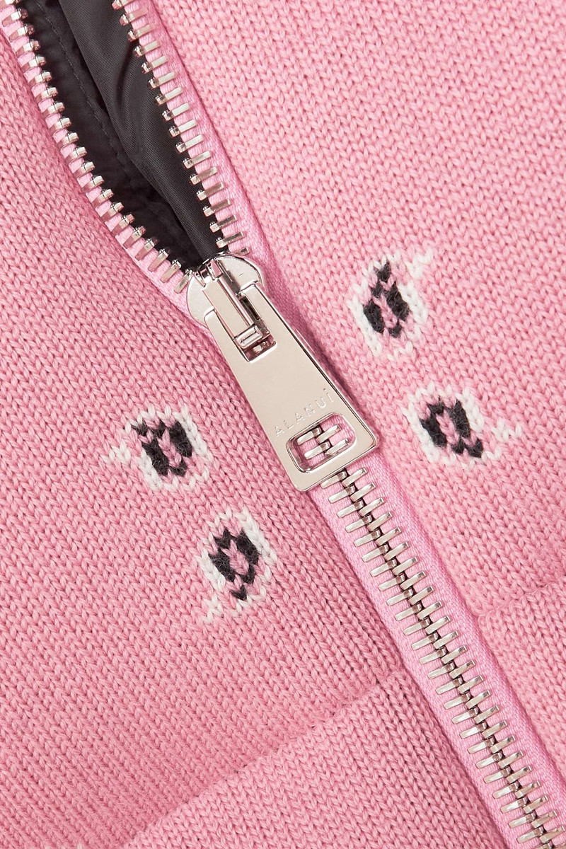 Bandana jacquard quilted wool down jacket 5