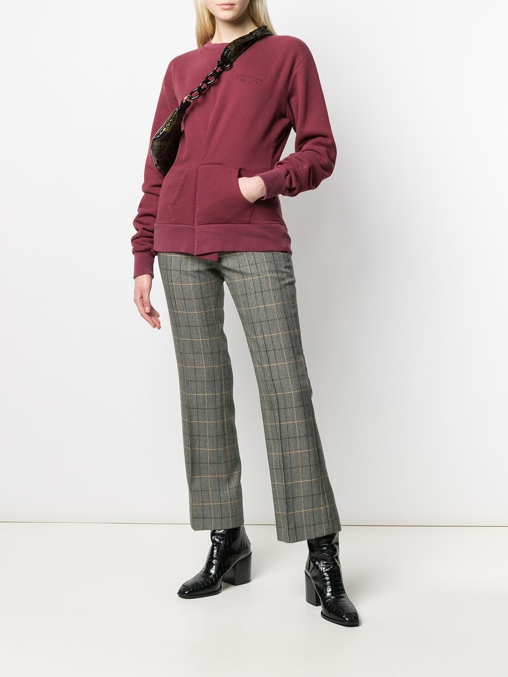 folded detail sweatshirt - 2