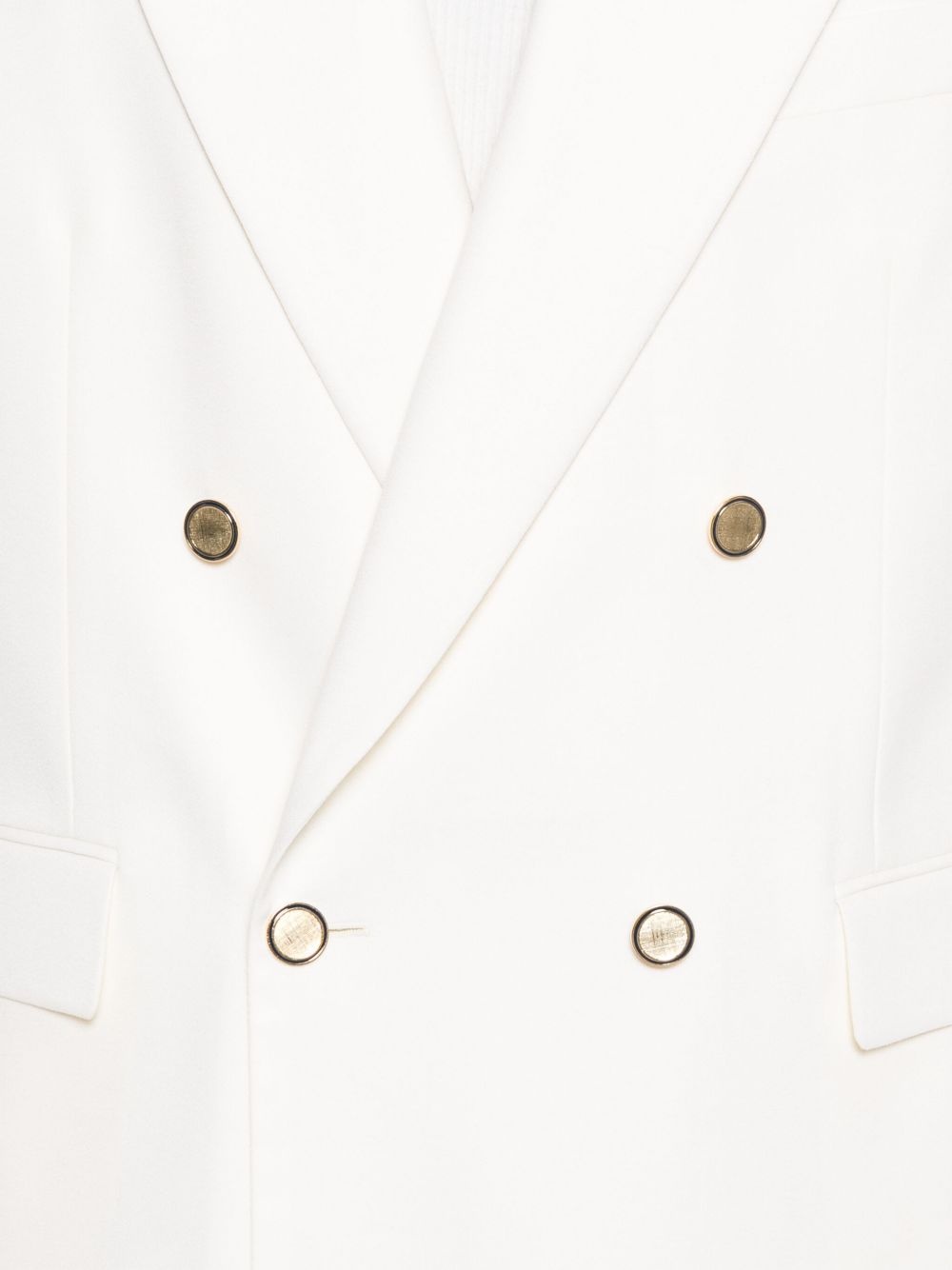 virgin wool-blend double-breasted blazer - 5