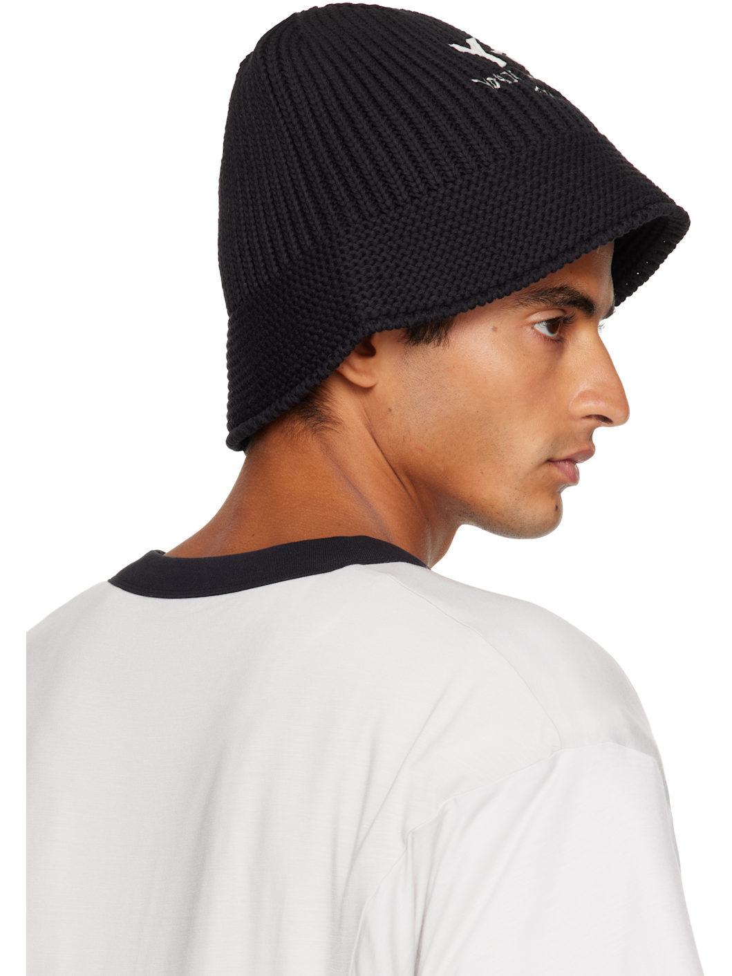 Black Heritage Knit Bucket Hat - 3
