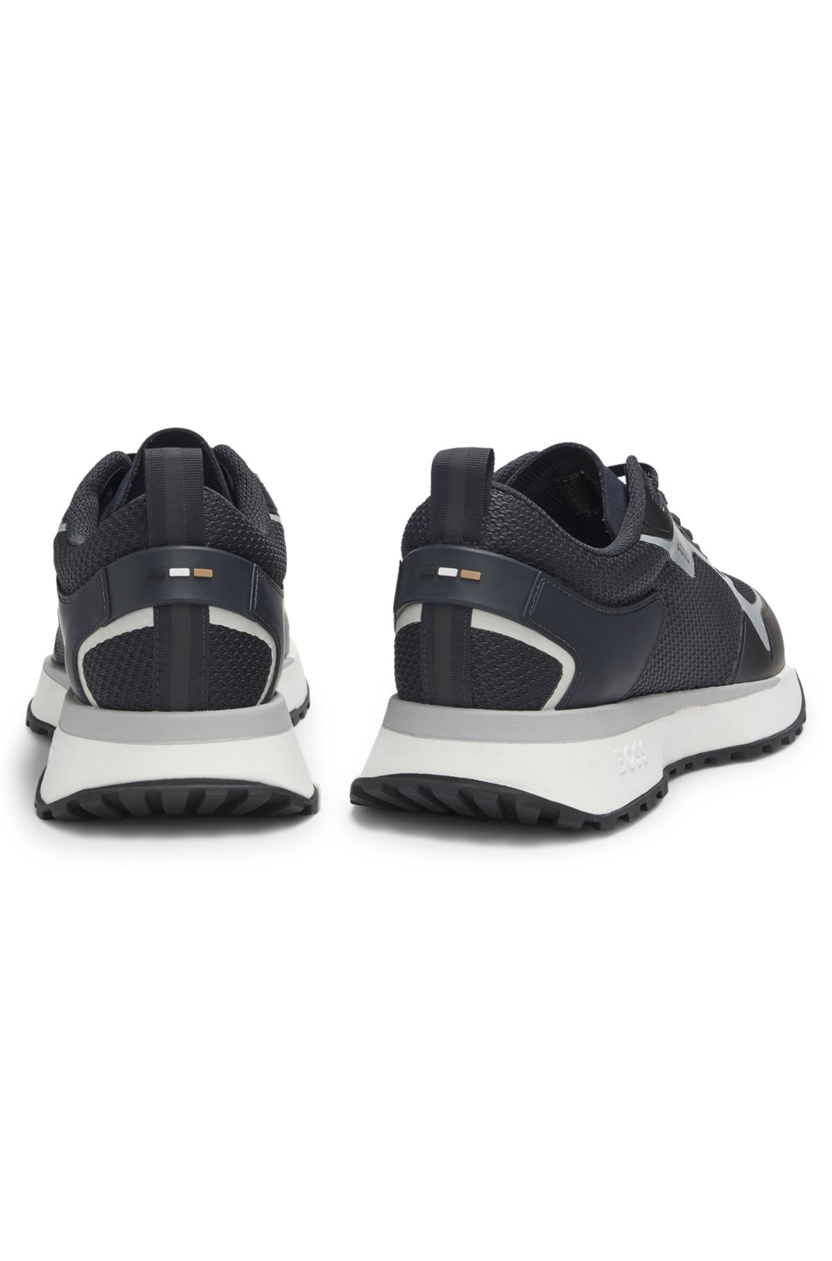 MIXED-MATERIAL TRAINERS WITH MESH DETAILS AND BRANDING - 5