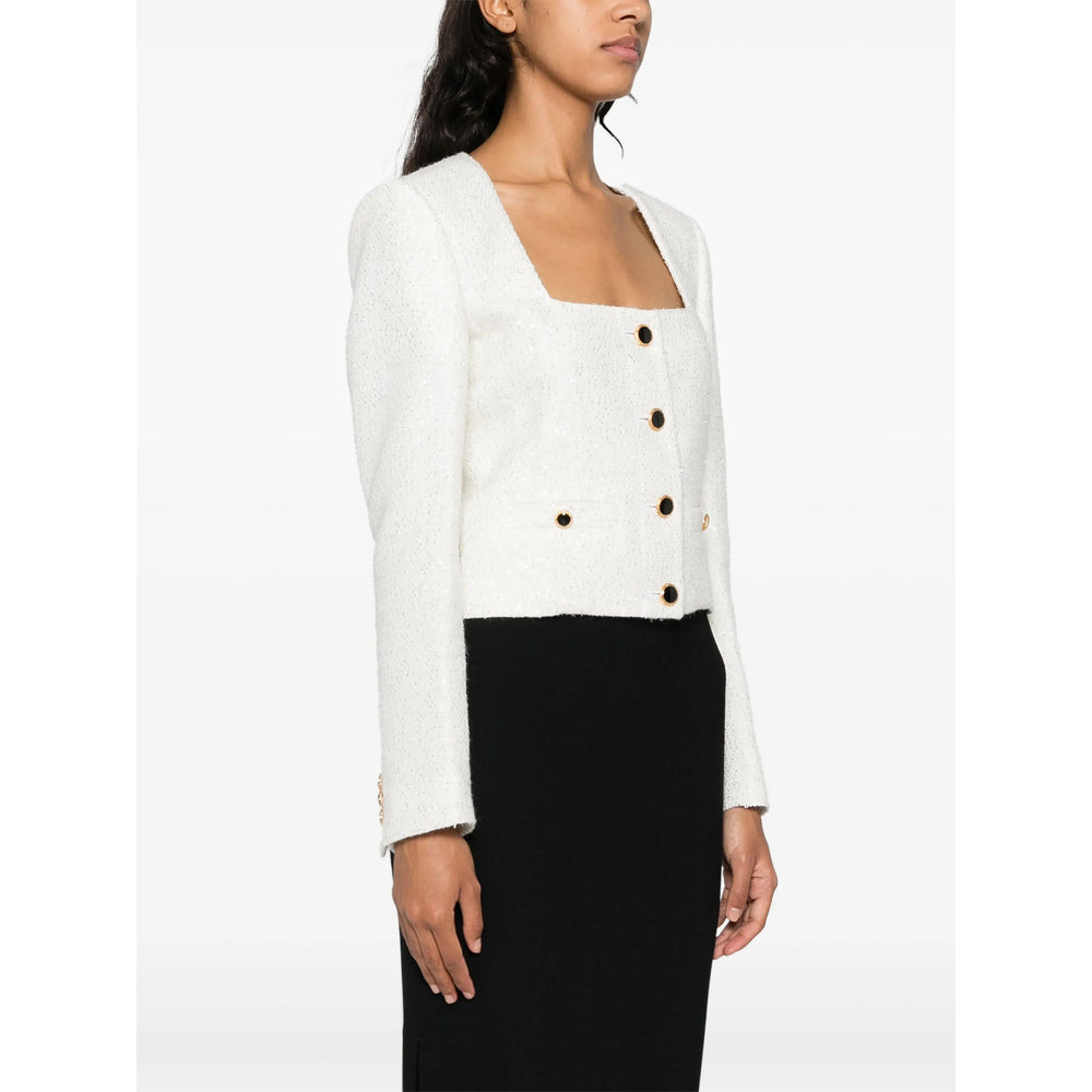 Alessandra Rich White Jackets - Tweed Jackets Women - 4