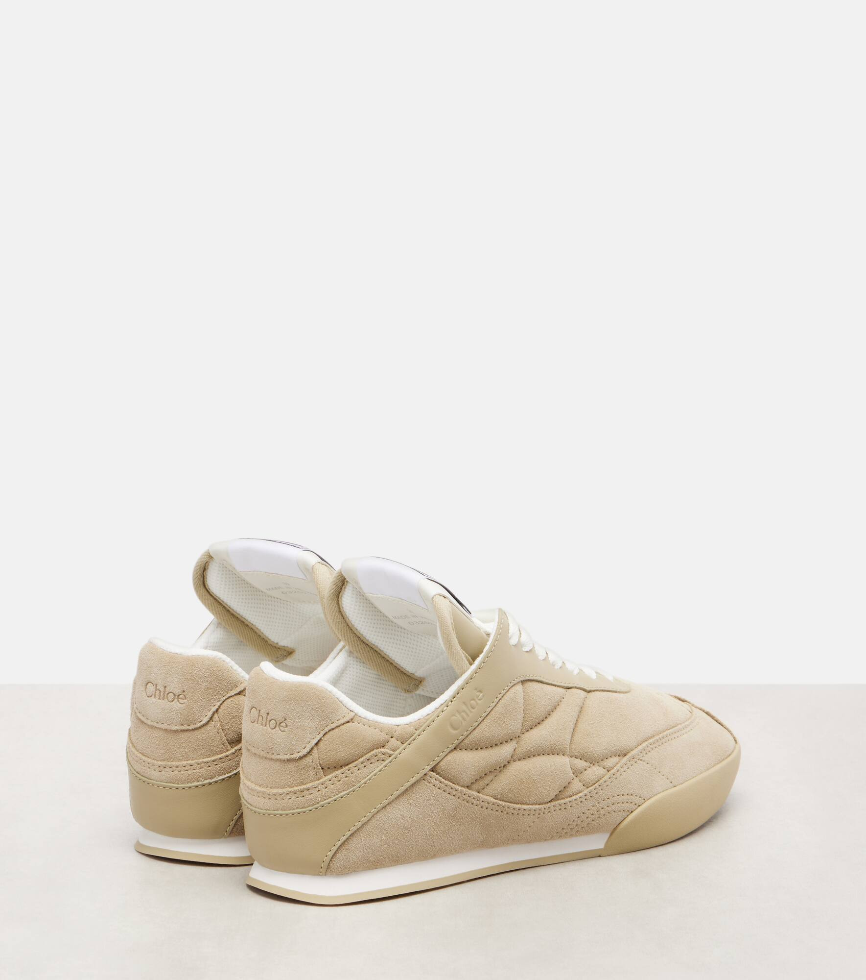 Chloé Kick leather-trimmed suede sneakers - 2