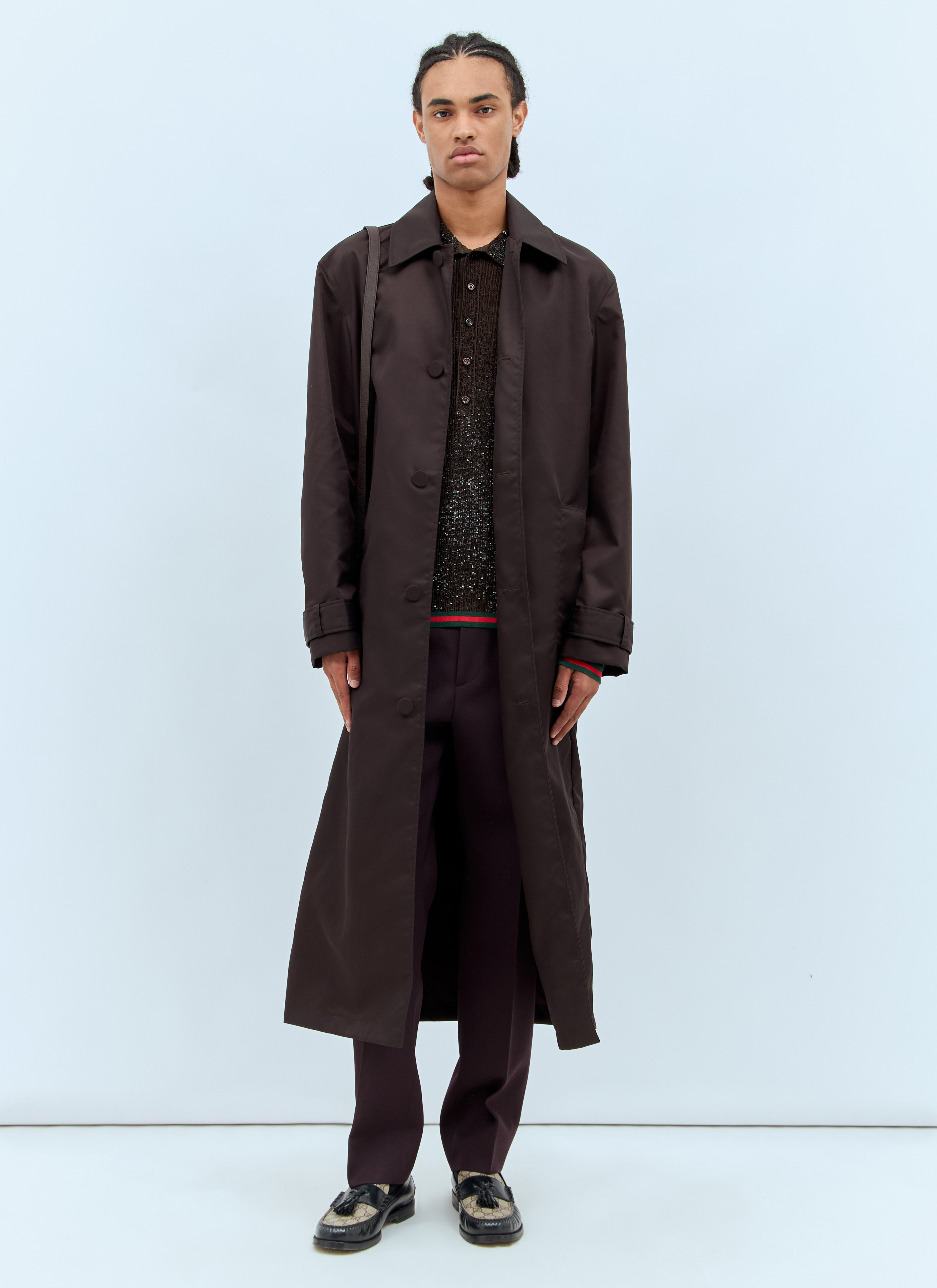Gucci Men Gabardine Coat - 3