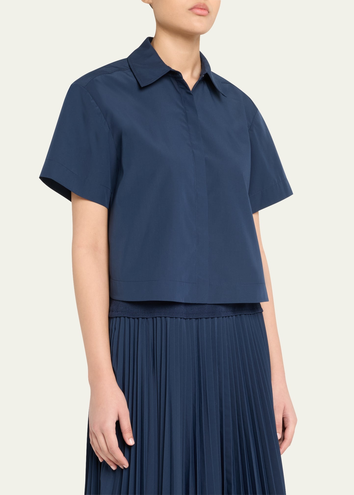 Bernie Pleated Short-Sleeve Shirt - 4