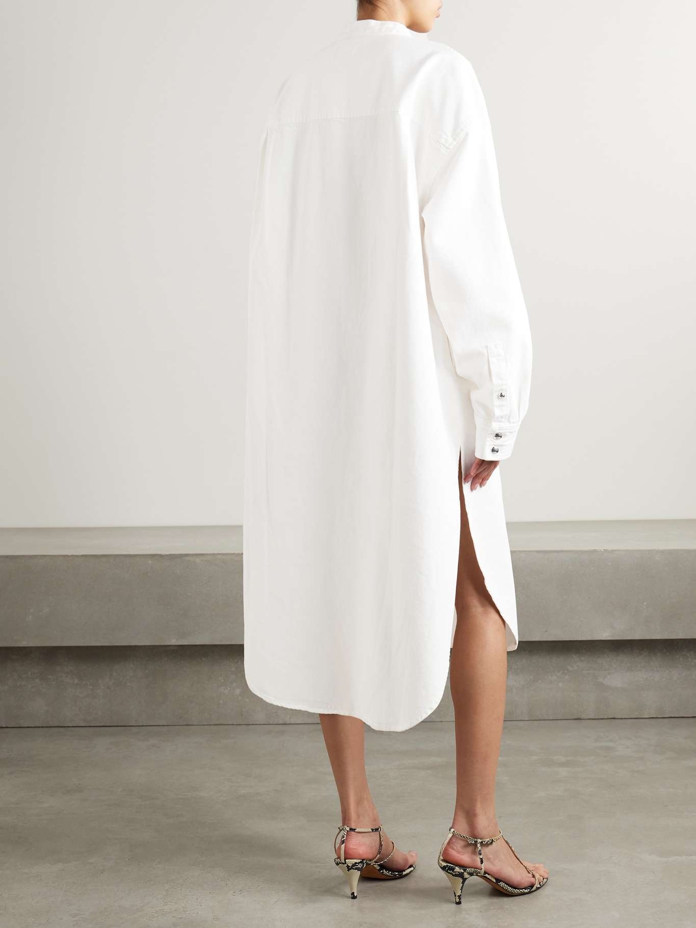 Seffi oversized denim midi shirt dress - 3