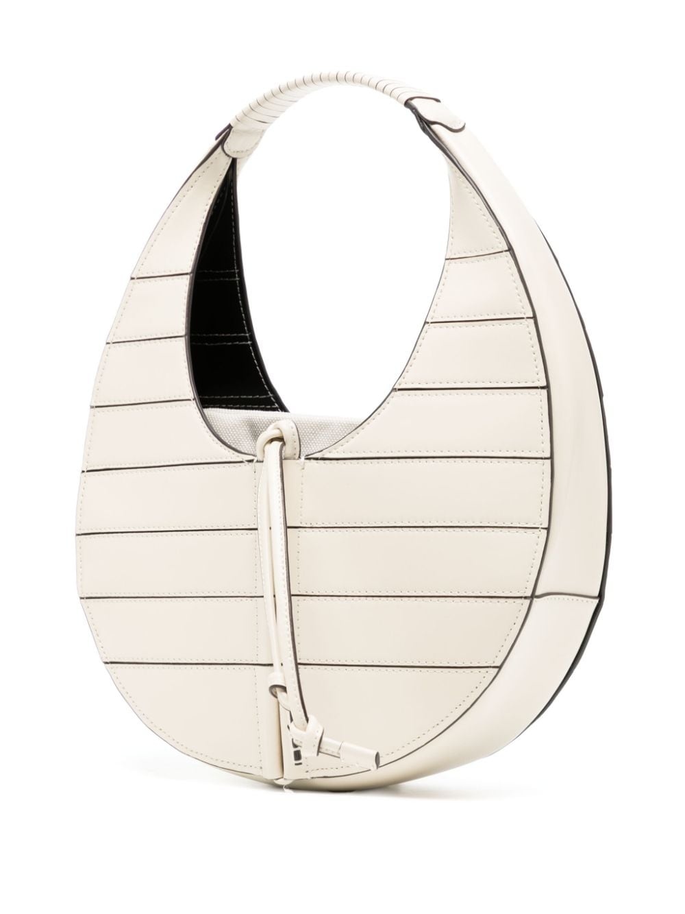 Slatted Moon leather shoulder bag - 3