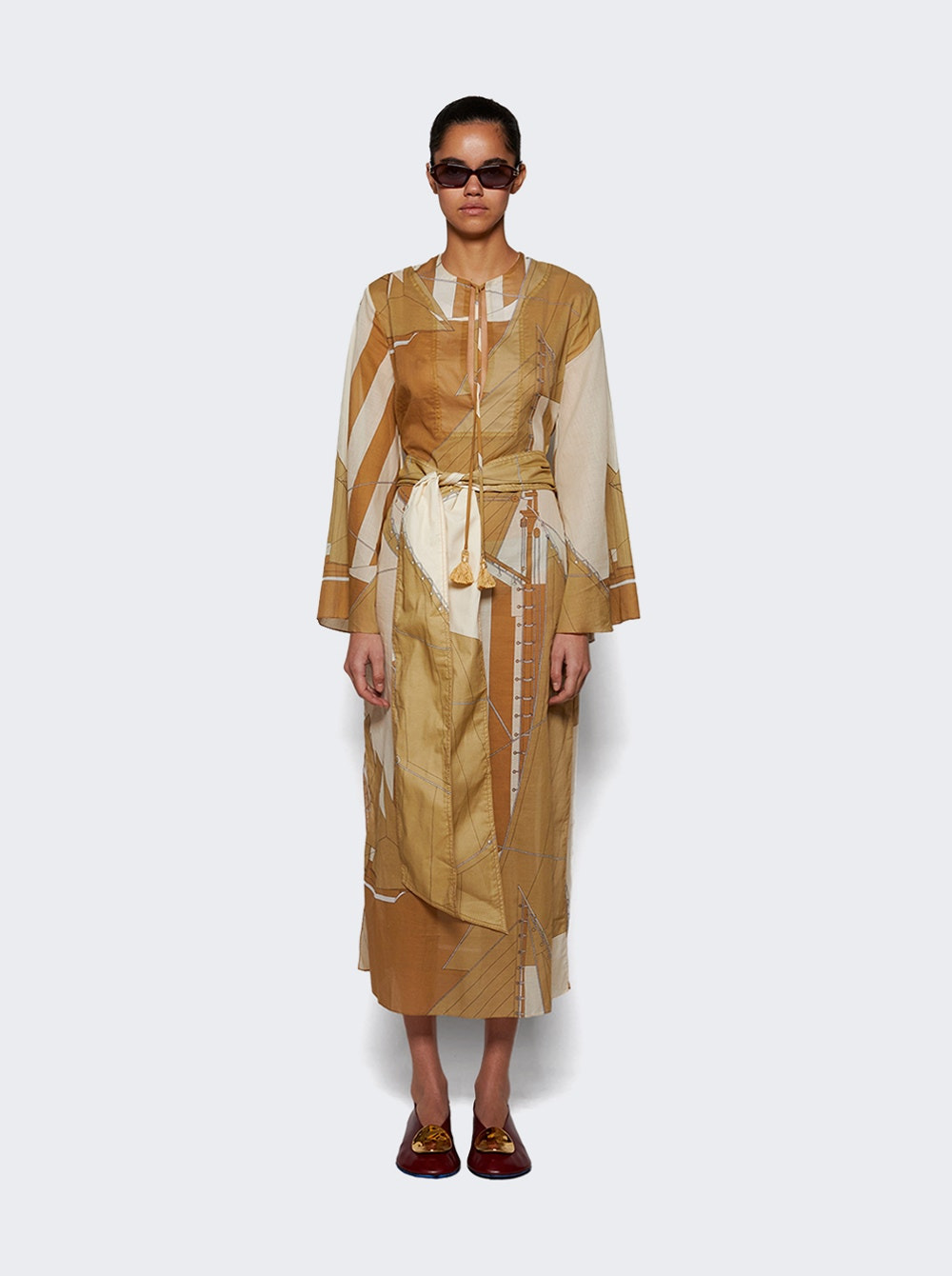 Aqua Cruiser Tunic Dress Sand And Ecru - 3