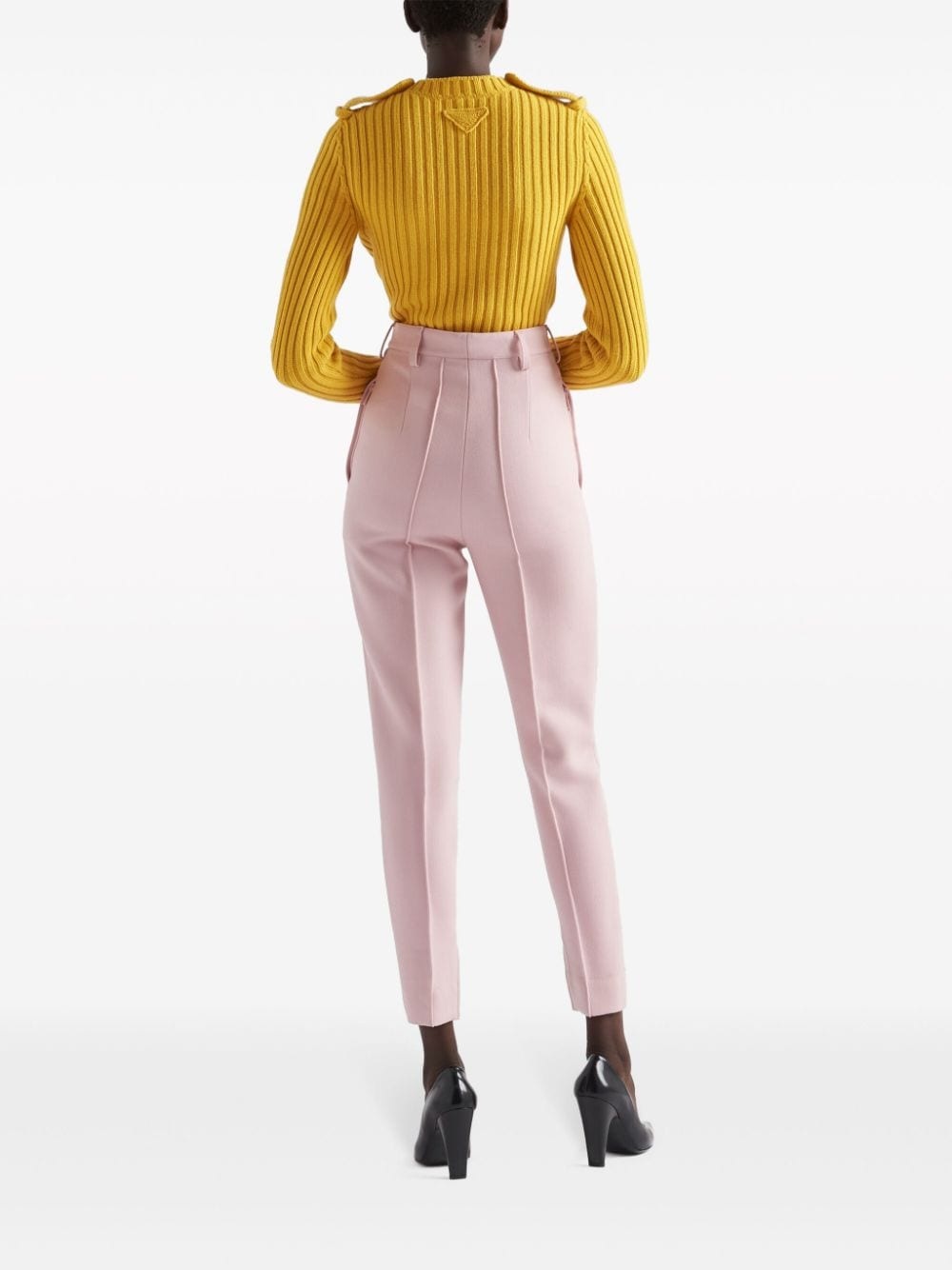 high-waisted tapered trousers - 3