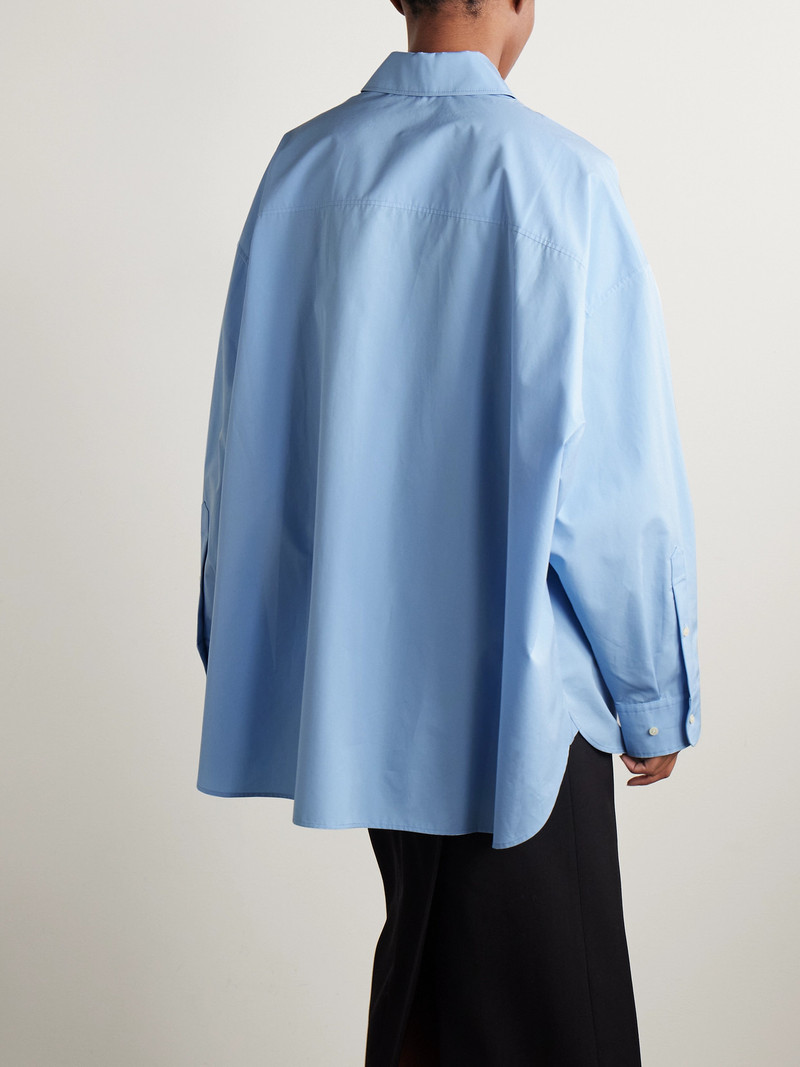 Oversized Cotton-poplin Mini Shirt Dress 3