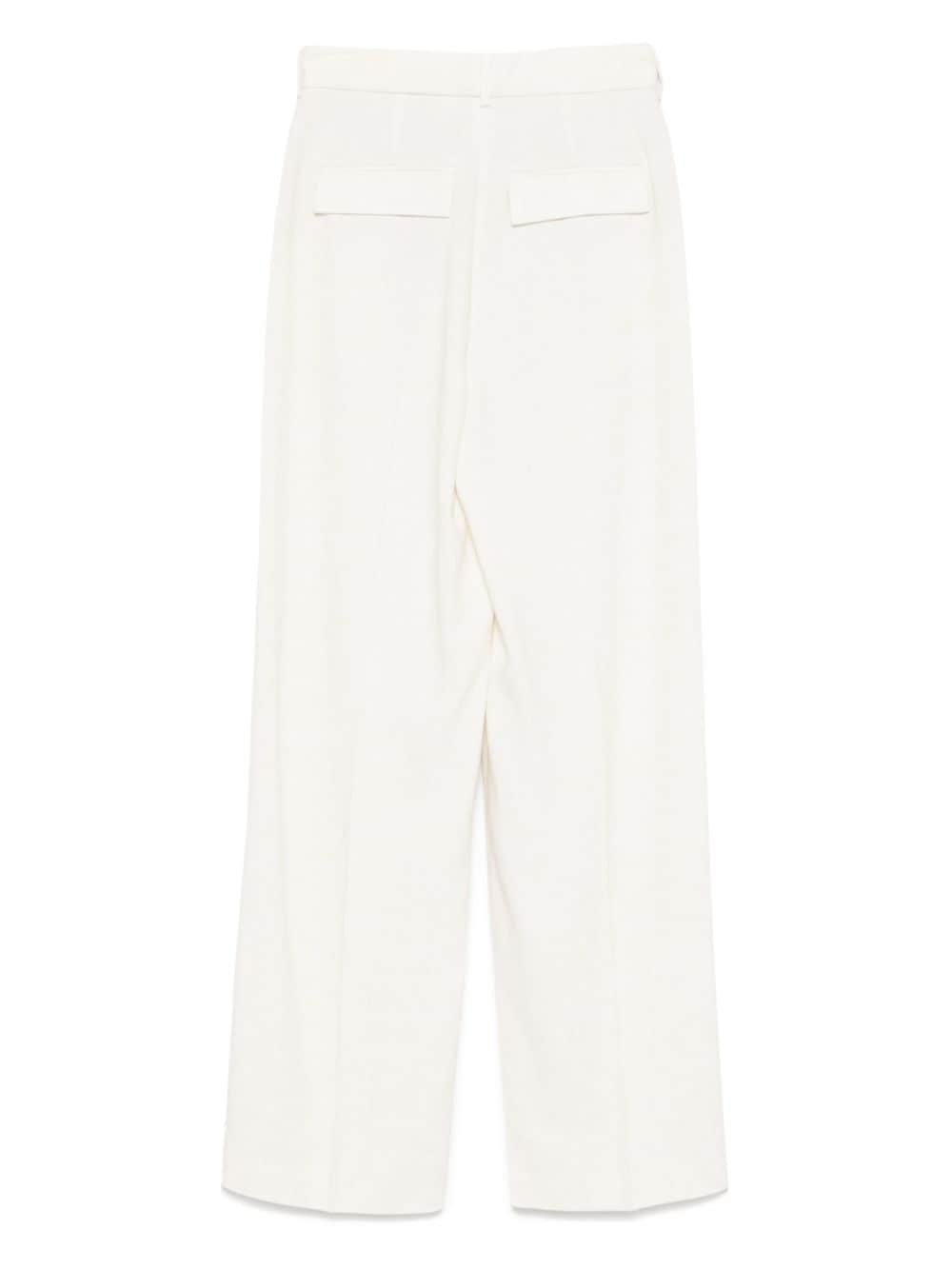 wide-leg textured trousers - 2