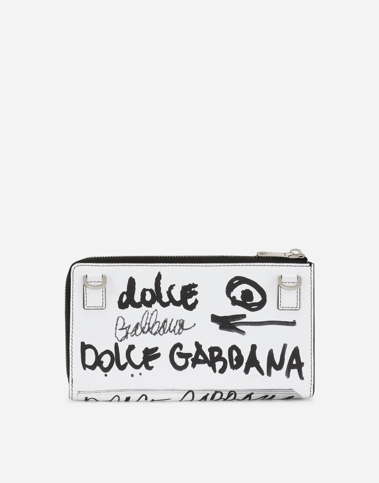 Graffiti-print calfskin mini bag - 3