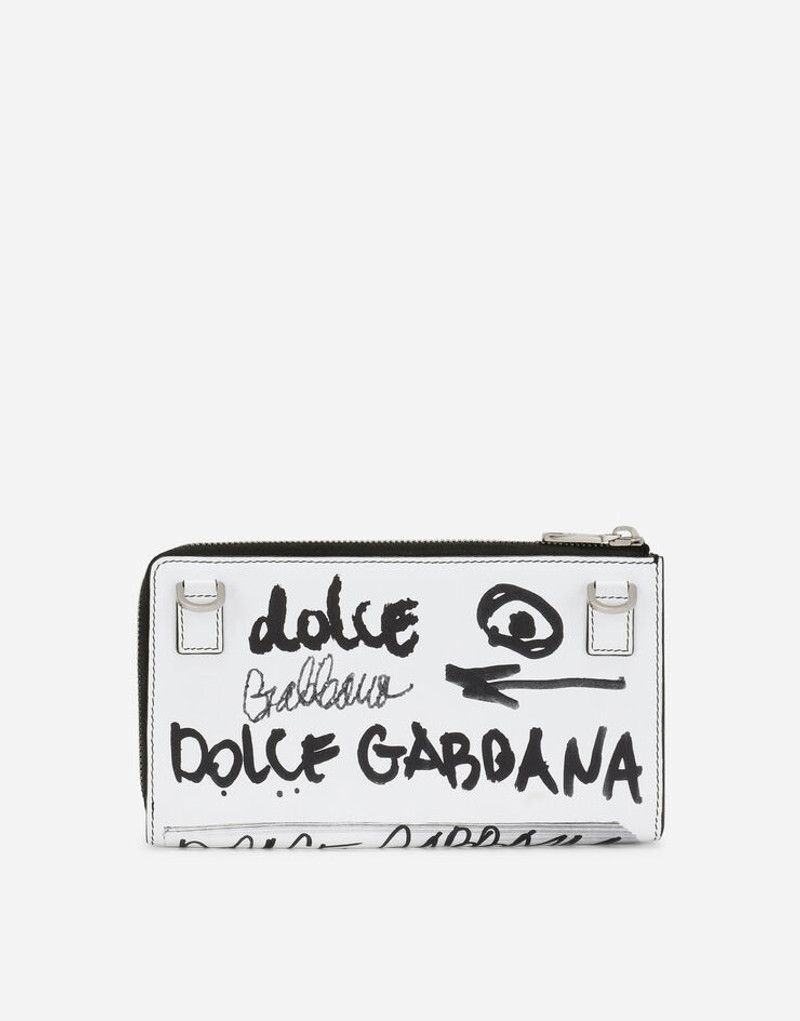 Graffiti-print calfskin mini bag 3